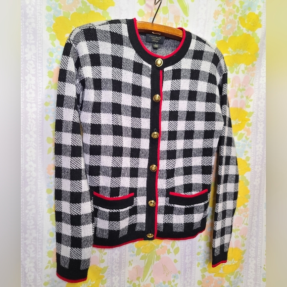 Charter Club Sweaters - Cashmere Charter Club Luxury plaid cardigan